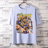 Basketball Sports T Shirt Curry Trendy Printed Basketball Sport Short Sleeve T-Shirt Boys Loose