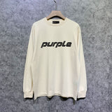 Purple Brand Long Sleeve T-Shirt Fashion Loose Long Sleeve Top