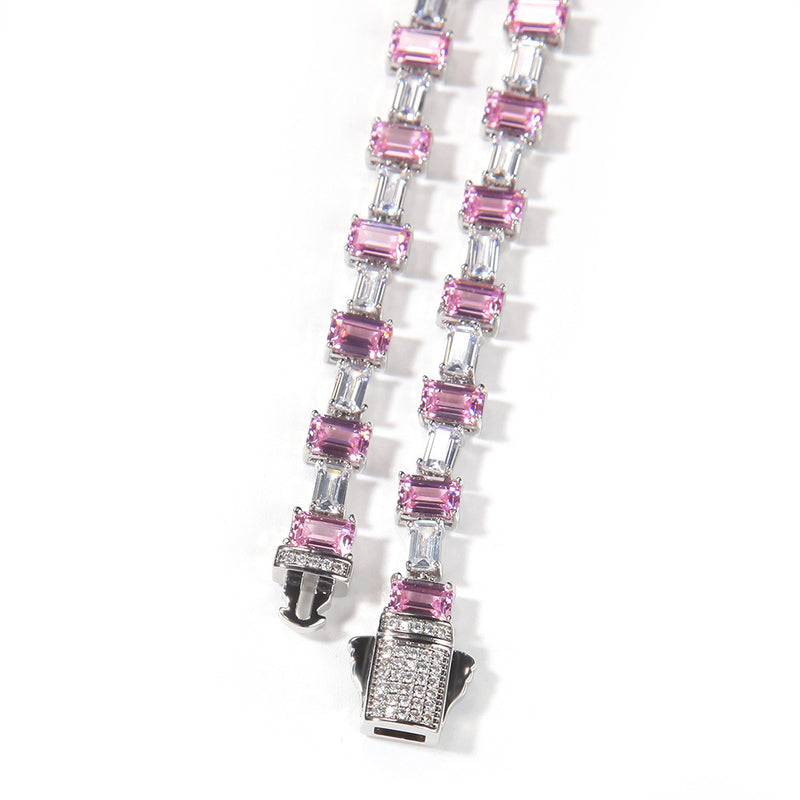 Chains Color Matching Zirconium Hip Hop Zircon Clavicle Chain Spectrum St. Valentine's