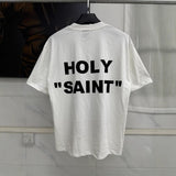 Mens T-shirts Saint Michael Thorn Jesus Print Vintage Short Sleeves