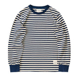 Mariner Shirt Horizontal Striped American Retro Sports T-shirt Men's Long Sleeve Spring and Autumn Navy-Striped Shirt
