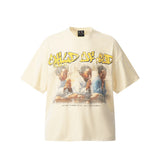 Unisex T-Shirts Saint Michael Vintage Pray for Kids Print Old T-Shirts