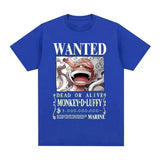Luffy Gear 5 Men's T-shirt Japanese Anime One Piece Cartoon
