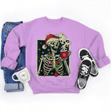 Funny Christmas Skeleton Print Sweatshirt For Women Fashion
