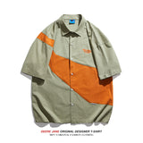 Men Shirts Summer Cotton Short Sleeve Shirt Coat Men