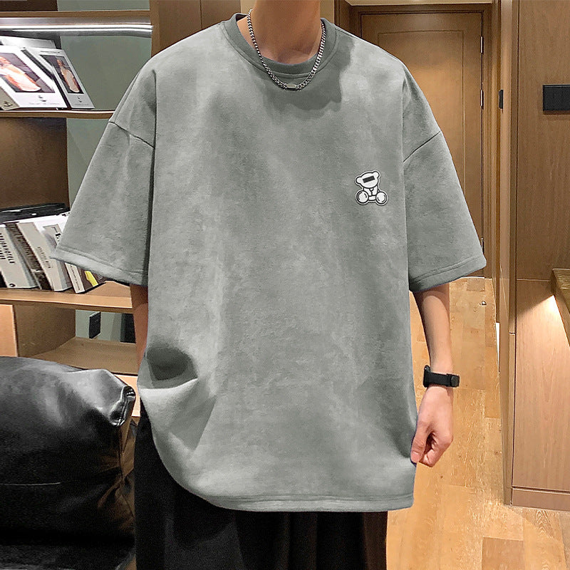 Nasa T Shirt Short Sleeve T-Shirt Men'S Summer Youth Loose Round Neck Half Sleeve