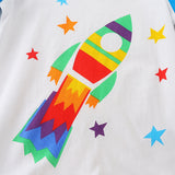 Boy T Shirt Summer T-shirt European and American Style Boys' Short Sleeve Children round Neck Cartoon Top