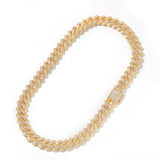 Chains Cuban Necklace Men's 13mm Zircon Gold Plated Spectrum St. Valentine's
