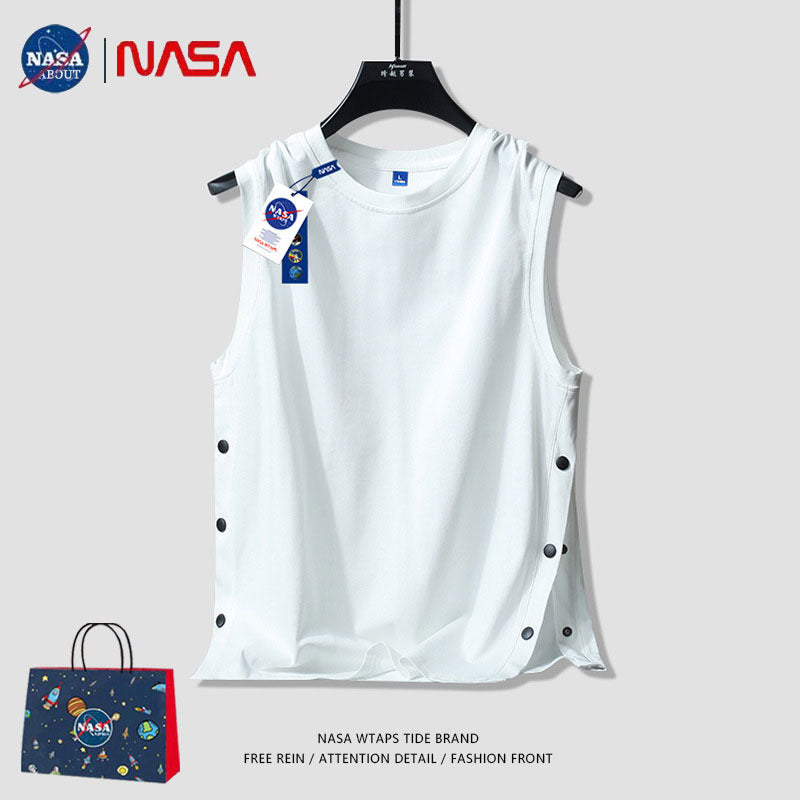 Nasa T Shirt Vest Men'S T-Shirt Summer Student Fitness Sports Top