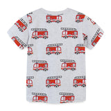 Boy T Shirt Children's Short-Sleeved T-shirt Summer round Neck Cartoon Children T-shirt Boy's Knitted Sweater