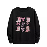 Cactus Claus Graphic Hoodie Women Loose Sweatshirt