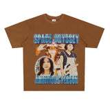 Film Star T Shirt Loose Heavy Retro Street T-shirt Men and Women
