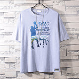 Basketball Sports T Shirt Short-Sleeved T-Shirt Men'S Magic Mcgrady No. 1 Basketball Sports Training Wear Student Loose