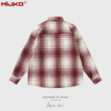 MIJKO Mens Jacket  Plaid Jacket Unisex