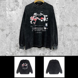 Purple Brand Distressed Long Sleeve Shirt Fashion Distressed Loose Long-sleeved Top