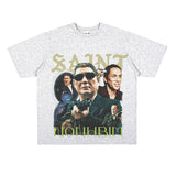 Film Star T Shirt Loose Heavy American Retro Street Personality T-shirt Men