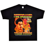 Basket Ball Star T Shirt Trae Young Washed Distressed Printed American T-shirt Loose Retro