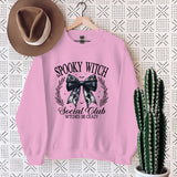 Halloween Bow Spooky Club Print Women Sweatshir