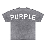 Purple Brand Distressed T Shirts Short Sleeve