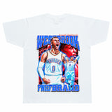 Basket Ball Star T Shirt Basketball Washed Distressed Printed Short Sleeve American Retro T-shirt Pure Cotton