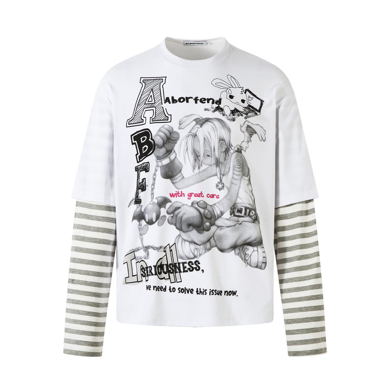 Unisex long-sleeved shirt autumretro round neck