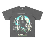 Film Star T Shirt Cotton Loose Nostalgic Short Sleeve American Retro Trendy Niche T-shirt for Men