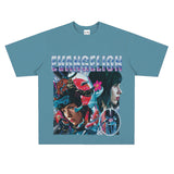 Film Star T Shirt European and American Classic Movie Attack Shell Mobile Team Short Sleeve Loose Retro Printed T-shirt