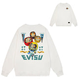 Evisu Sweatshirts Autumn/Winter Print Crew Neck