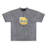 Purple Brand Distressed T Shirts Short Sleeve