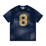 Gallery Dept T-Shirt Alphabet Print Hollow Mesh Short Sleeve T-Shirt