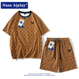Nasa T-Shirt Short-Sleeved T-Shirt Men'S Summer Five-Point T-Shirt