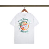 Casablanca T Shirts Spring/Summer Print Loose Cotton Short Sleeve T-Shirt