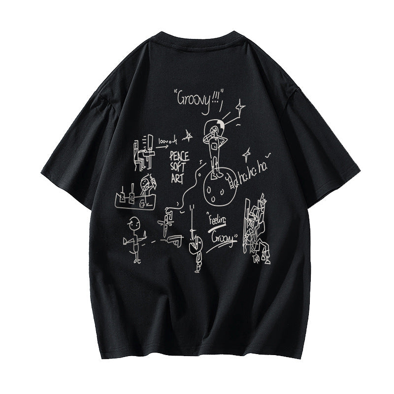 Nasa T Shirt Short Sleeve T-Shirt Men'S And Women'S Cotton Half Sleeve
