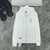CHH Chrome Heart Hoodie Overlap Phantom Cross Zip Sweater Couple