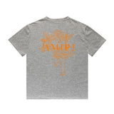 Amiri T Shirt Printed Casual Hip Hop round Neck Short Sleeve T-shirt