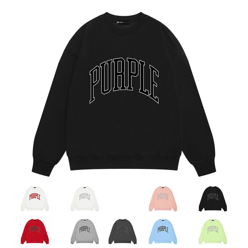 Purple Brand Sweatshirt Loose Crew Neck Sweater