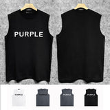 Purple Brand Tank T Shirts Sleeveless T-shirt Vest