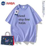 Nasa T Shirt Short Sleeve Summer Boys Clothes Half Sleeve Retro Couple