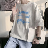 Nasa T Shirt Short-Sleeved T-Shirt Men'S Summer Loose All-Matching Cotton