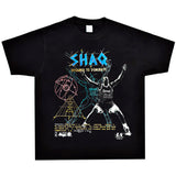 Basket Ball Star T Shirt Basketball Washed Distressed Printed T-shirt Retro Short Sleeve Hip Hop round Neck Loose