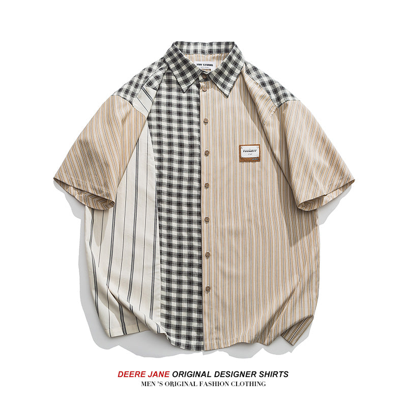 Men's Shirt Short-Sleeved Shirt Men's Summer Street Shirt Hip Hop T