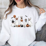 Halloween Sweatshirt Retro Dog Ghost