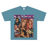 Film Star T Shirt Classic Movie Kill Bill Short Sleeve Loose Street Printed T-shirt Men and Women