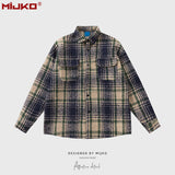 MIJKO Mens Jacket  Plaid Jacket Unisex