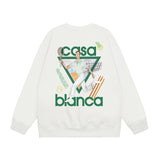 Casablanca Long sleeve T-shirt Crew neck loose terry sweater