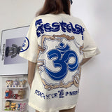 Hellstar T Shirt Yoga Girl Print Casual Loose