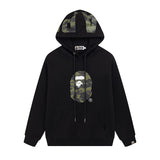 Aape Hoodie Men's Cartoon Pullover Velvet Padded Hooded Sweatshirt