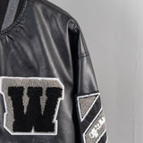 Off White Jacket Spring and Autumn OW Moon Letter Pattern Baseball Jacket Jacket