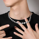Chains Necklace Copper Inlaid Zircon Cross Light Luxury Design Spectrum Crosses