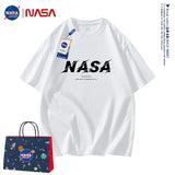 Nasa T Shirt Cotton Short Sleeve T-Shirt Men'S Round Neck Bottoming Shirt Half Sleeve